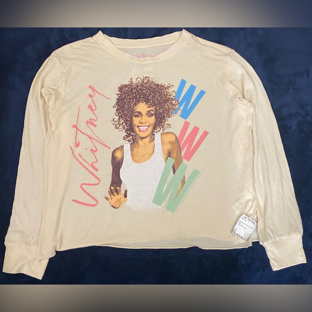 💎NWT OWL TREE WHITNEY HOUSTON LONG SLEEVE TEE WITH SIDE SLITS SIZE 12💎